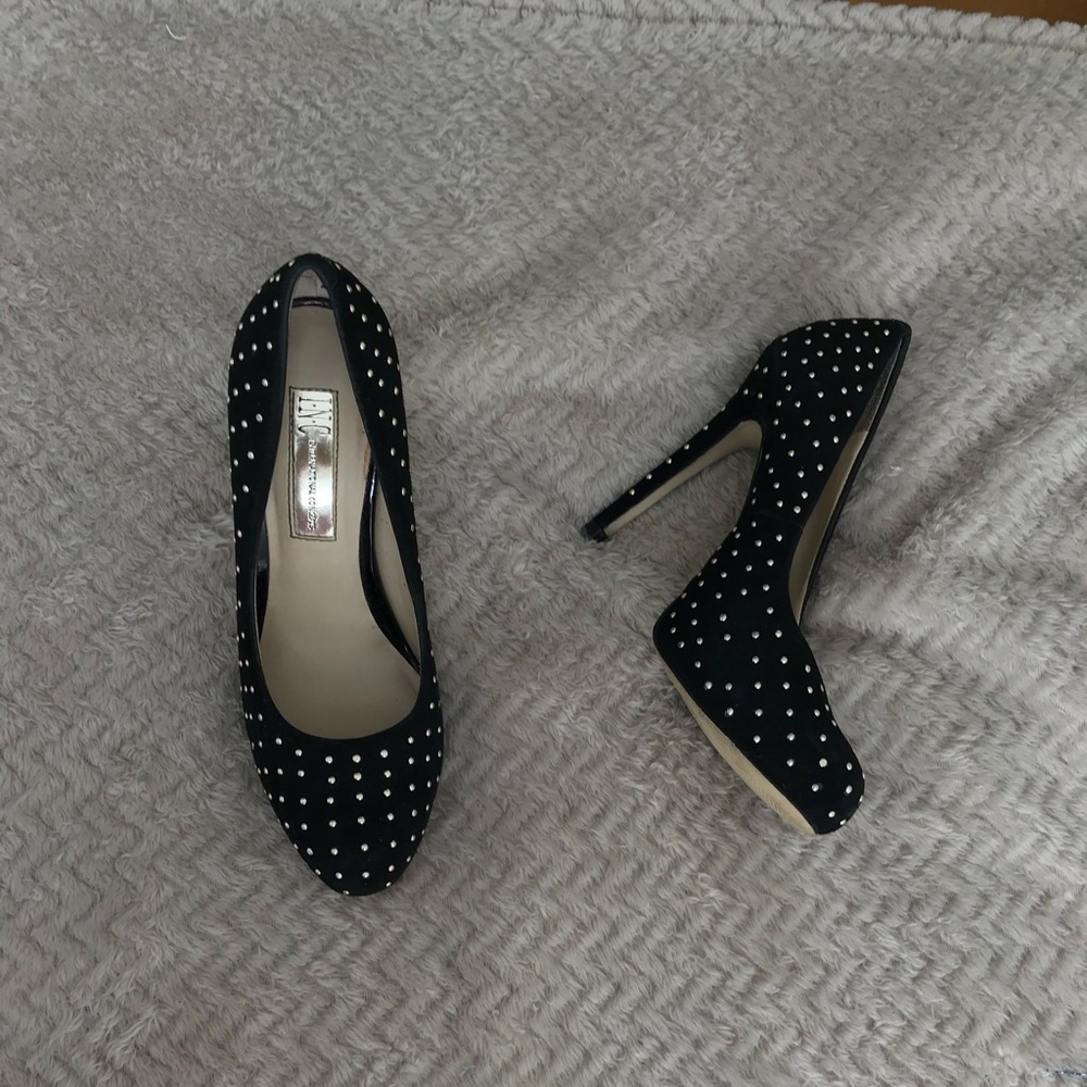 Studded black heels